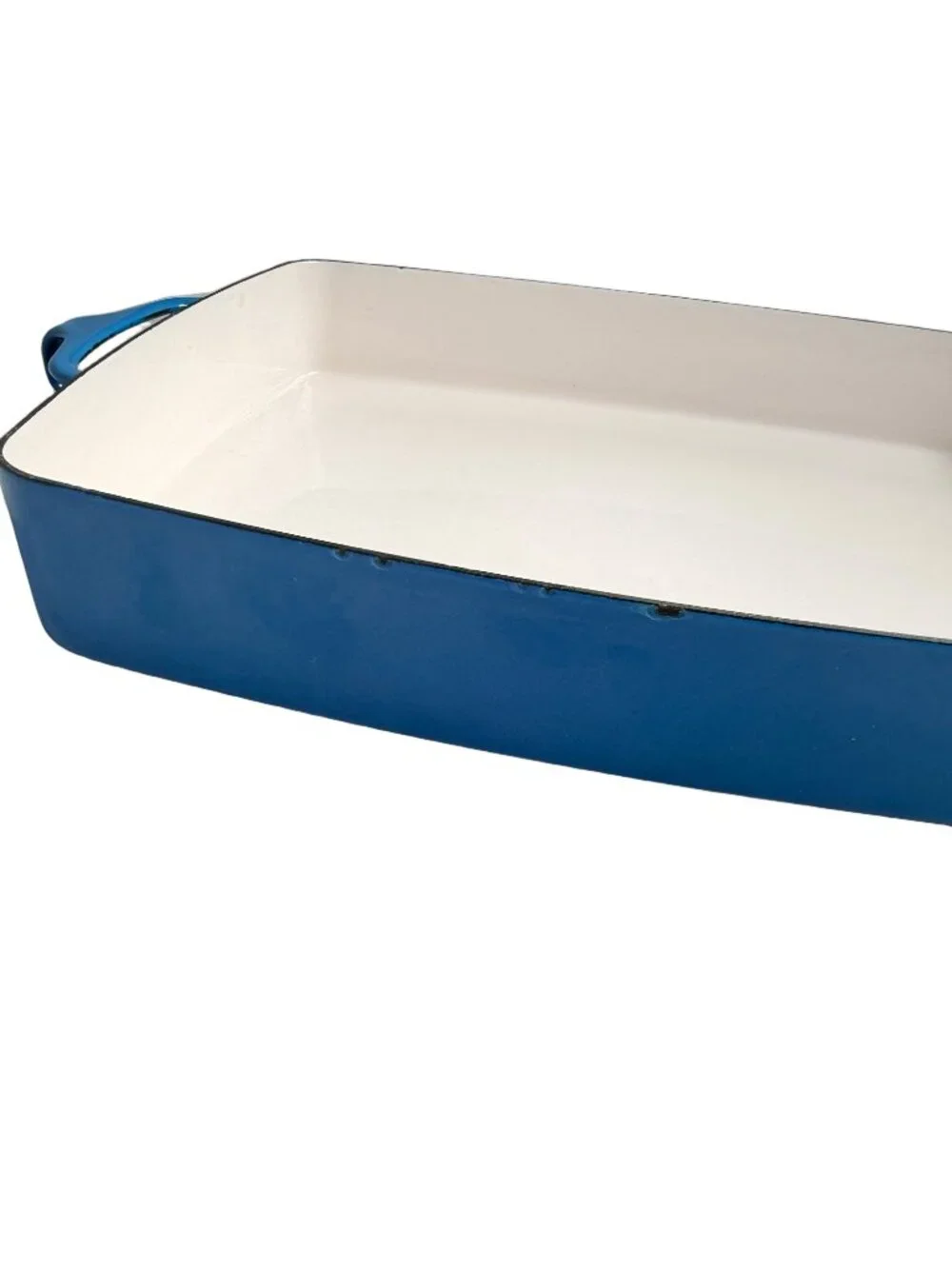 Dansk Blue Cream Enamel Kobenstyle Roasting Pan Baker Dish Rectangular Casserole